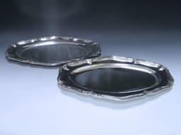 A pair of Antique Silver French Meat Dishes 1